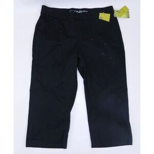 Lee Style Up Pull On Pant Natural Fit Stretch Black‎ Capri Womens 14P